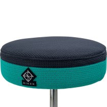 Black Teal Round Drum Throne