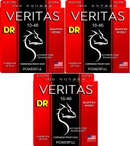 Veritas Electric Guitar String, Medium (10-46) (3 Pack)