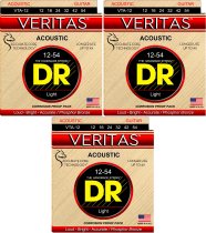 Veritas Acoustic Guitar Strings, Light (12-54) (3 Pack)