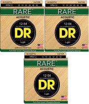 Rare Acoustic Guitar Strings, Light (12-54) (3 Pack)