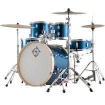 Spark 5-Piece Drum Set Pack With 22″ Bass Drum, Ocean Blue Sparkle