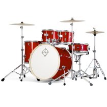 Spark 5-Piece Drum Set Pack With 22″ Bass Drum, Cyclone Red