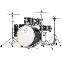 Spark 5-Piece Drum Set Pack With 22″ Bass Drum, Misty Black