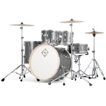 Spark 5-Piece Drum Set Pack With 22″ Bass Drum, Cyclone Silver