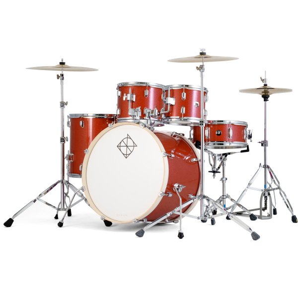 Spark 5-Piece Drum Set Pack With 22" Bass Drum, Champagne Sparkle