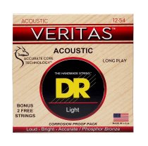 Veritas Acoustic Guitar Strings, Light (12-54) (25-Pack)