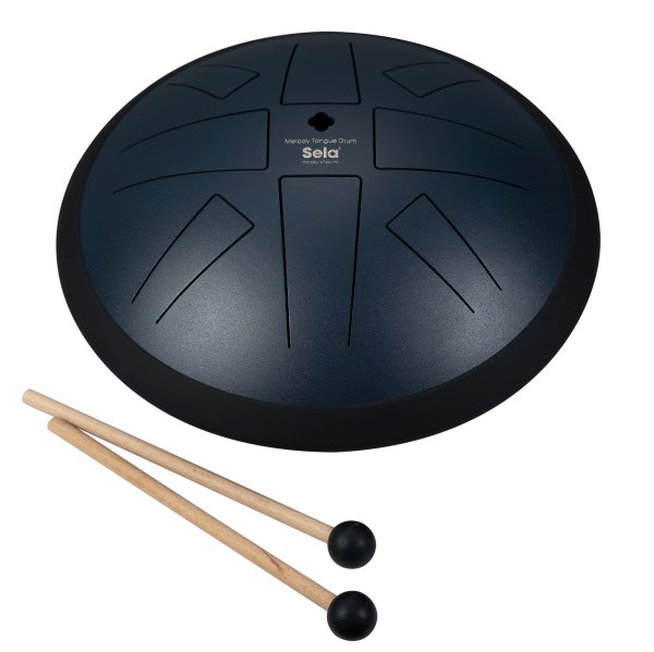 Melody Tongue Drum 10“ D Akebono Navy Blue With Mallets And Bag