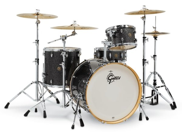 Catalina Maple Series 4-Piece Drum Shell Pack, Black Stardust