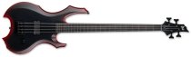 Fred Leclercq Signature Electric Bass, Black Red Burst Satin