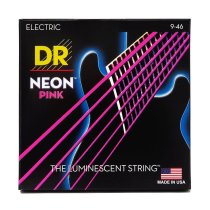 Neon Pink Coated Electric Guitar Strings, Light Heavy (9-46)