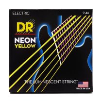 Neon Yellow Coated Electric Guitar Strings, Light Heavy (9-46)