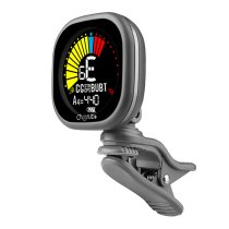 Rechargeable Clip-On Chromatic Tuner For Guitar, Bass, Ukulele & Baritone, Black