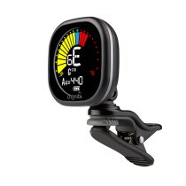 Rechargeable Clip-On Chromatic Tuner For Guitar, Bass, Ukulele & Baritone, Black