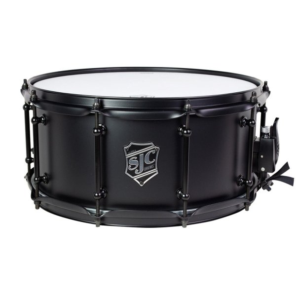 6.5" X 14" Alpha Steel Snare Drum, Flat Black