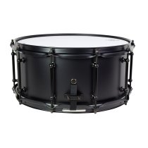 6.5" X 14" Alpha Steel Snare Drum, Flat Black