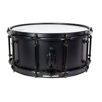 6.5" X 14" Alpha Steel Snare Drum, Flat Black