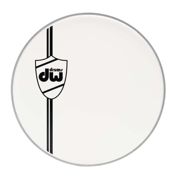 22" Classic Coated Bass Drum Head, White