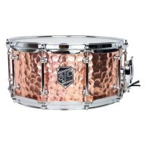 6.5″ X 14″ Alpha Steel Snare Drum, Polished Hammered Copper