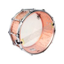 6.5" X 14" Alpha Steel Snare Drum, Polished Hammered Copper