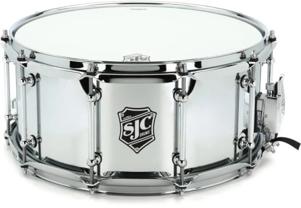 6.5" X 14" Alpha Steel Snare Drum, Polished Chrome Over Steel