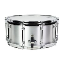 6.5" X 14" Alpha Steel Snare Drum, Brushed Aluminum