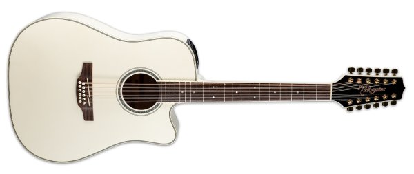 G Series 12-String Dreadnought Acoustic / Electric Guitar With Case, Pearl White