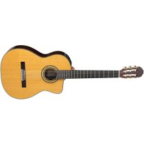 Classical Nylon String Acoustic-Electric Guitar with Case, Gloss Natural