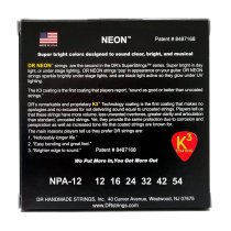 Neon Pink Coated Acoustic Guitar Strings, Light (12-54)