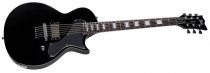 Deluxe Flat Top 6-String Electric Guitar, Black