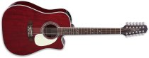 John Jorgenson Signature 12-String Acoustic/Electric Guitar With Case, Gloss Wine Red