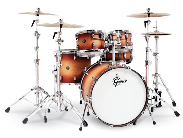 Renown Series 5-piece Drum Set, Satin Tobacco Burst