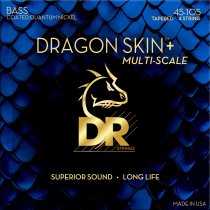 DRAGON SKIN+ Coated Quantum Nickel 4-String Electric Bass Strings, Medium Multi-Scale (45-105)