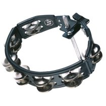 Cyclops Jingle Tambourine, Steel Jingles, Black, Mountable