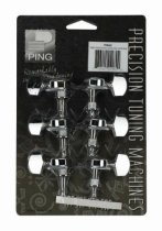 Individual 3+3 Covered Tuning Machine Heads, Chrome