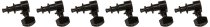 6-In-Line Screwless Mount Geared Tuners, Black