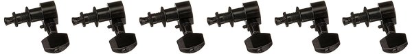 6-In-Line Screwless Mount Geared Tuners, Black