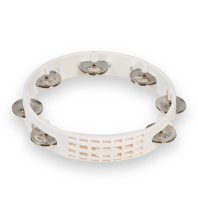 Aspire 8″ Tambourine, White