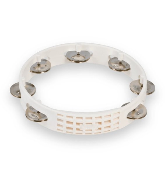 Aspire 8" Tambourine, White