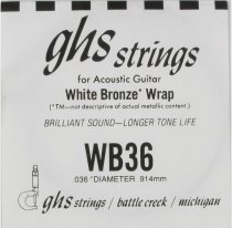 White Bronze For Acoustic Guitar .036