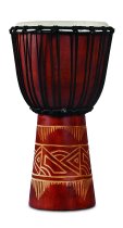 World Beat Wood Art Medium Djembe, Red