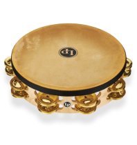 Pro 10" Double Row Headed Tambourine - Brass