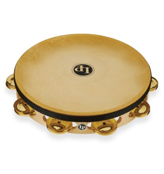 Pro 10" Single Row Headed Tambourine - Brass