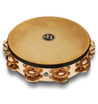 Pro 10″ Double Row Headed Tambourine - Bronze