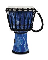 World 7" Rope Circle Djembe, Blue Marble