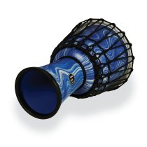 World 7" Rope Circle Djembe, Blue Marble