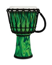 World 7" Rope Circle Djembe, Green Marble