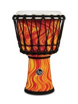 World 7″ Rope Circle Djembe, Orange Marble