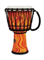 World 7" Rope Circle Djembe, Orange Marble