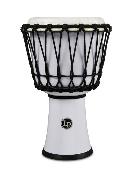 World 7" Rope Circle Djembe, White