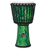 10 Inch Rope Tuned Circle Djembe With Perfect-pitch Head, Green Marble